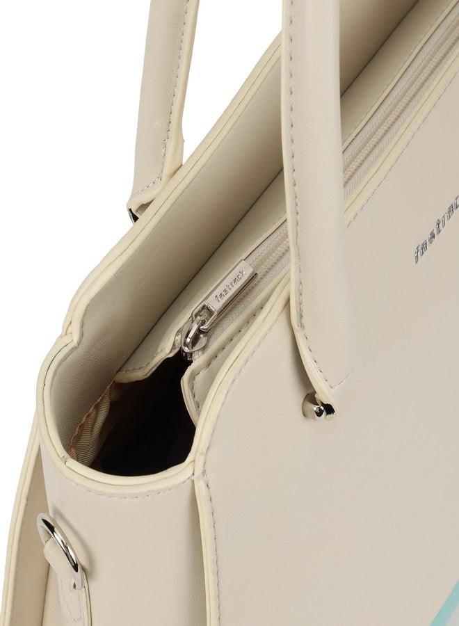 Fastrack Satchelplay Handbag| Faux-Leather Women's Bag | Structured Bag with Top Handles & Adjustable Strap | Office, College & Casual Daily Use - Image 3
